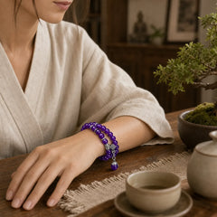 The Amethyst Pixiu Wealth Bracelet featuring Amethyst, Pixiu