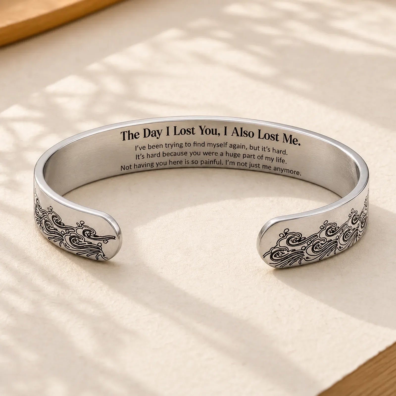 The Day I Lost You Memorial Harmony Bracelet Bangle featuring Titanium Steel