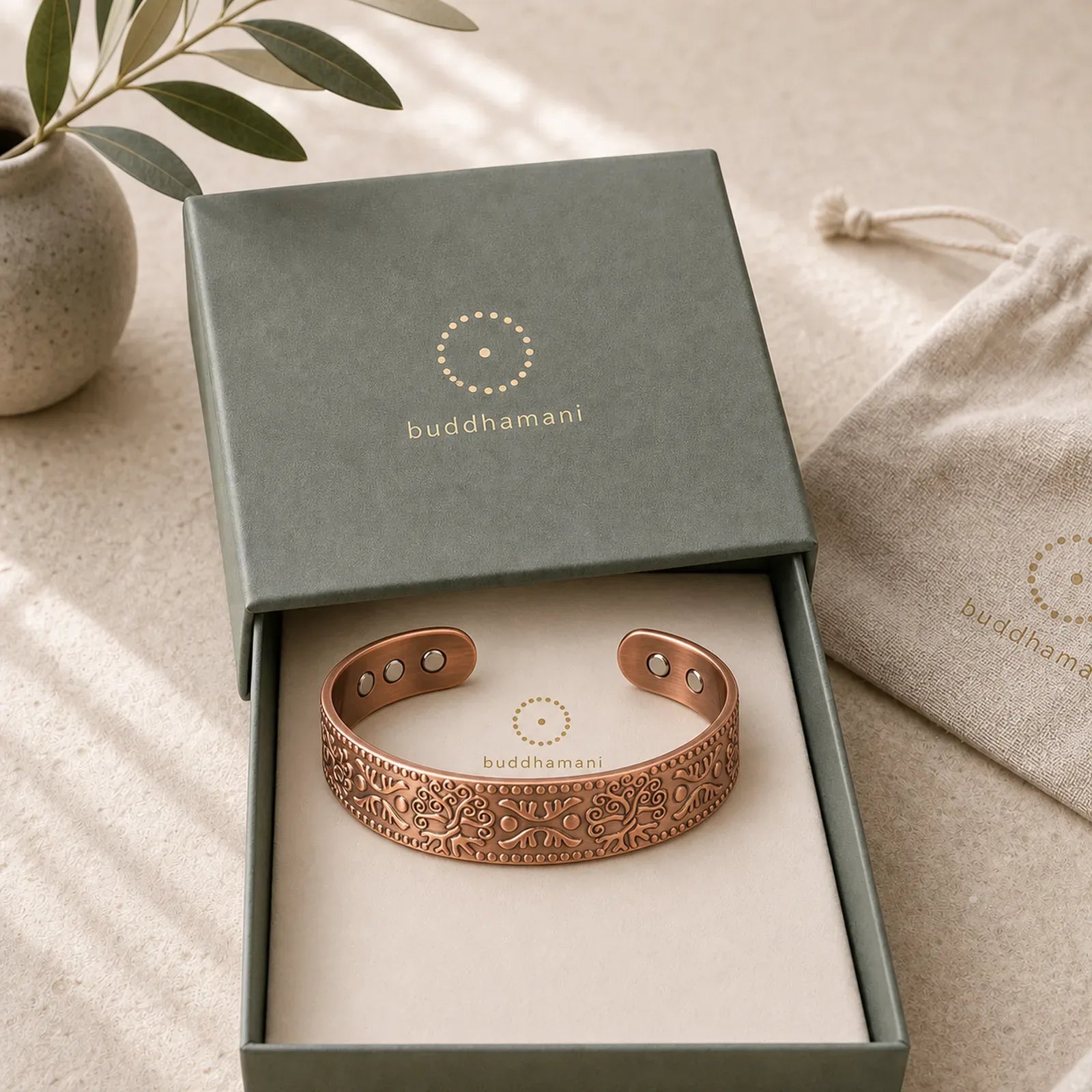 The Tree Of Life Copper Open Self Care Luck Bracelet Bangle featuring The Tree of Life, Copper