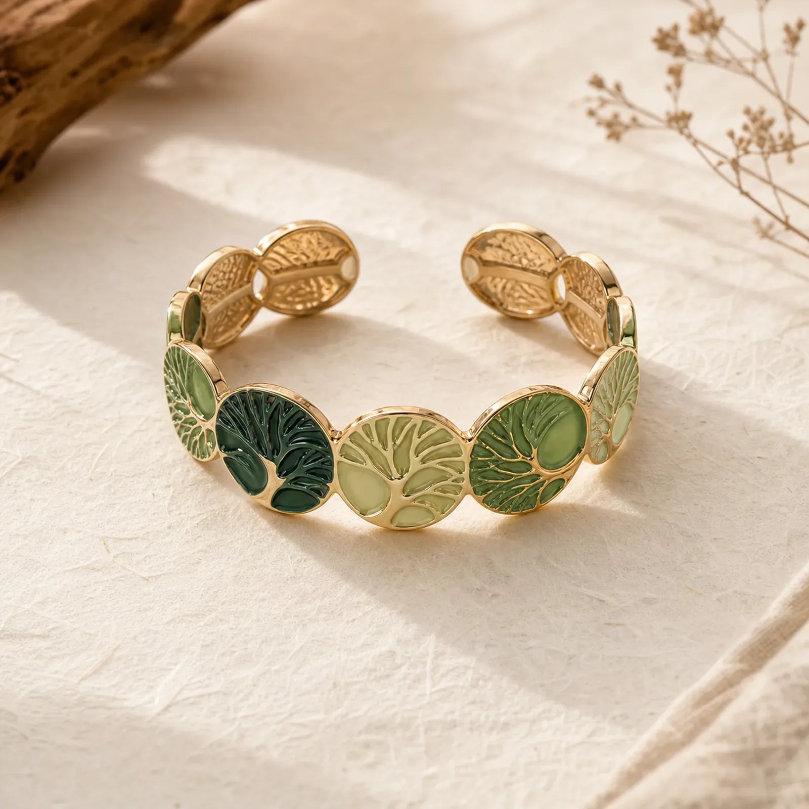 The Tree Of Life Creation Enamel Alloy Bracelet featuring The Tree of Life