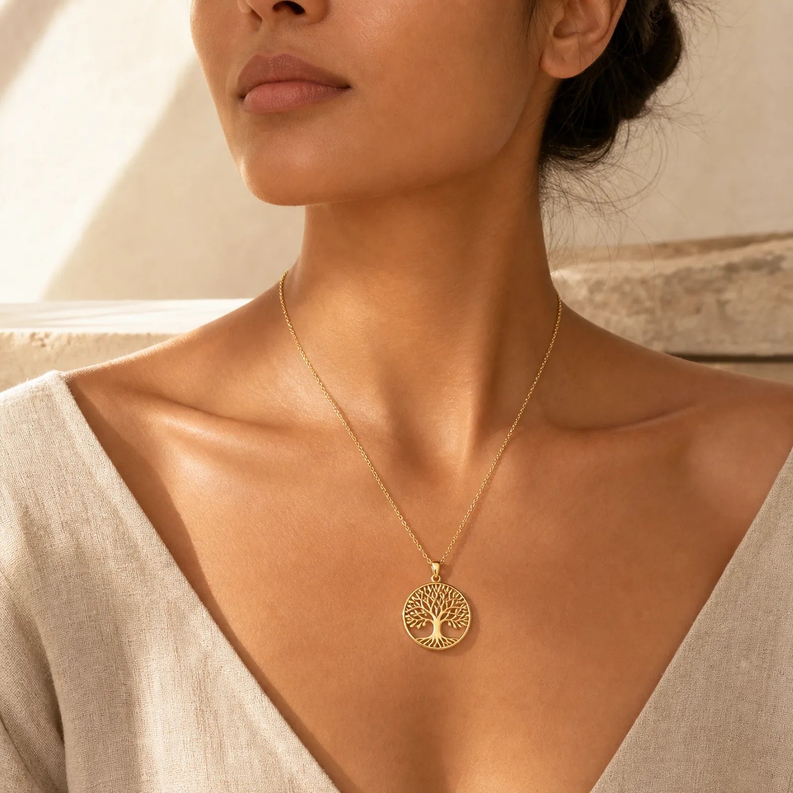 The Tree Of Life Titanium Steel Enlightenment Necklace Pendant featuring The Tree of Life, Titanium Steel