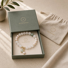 Tianshan Jade Pearl Abundance Bracelet featuring Jade, Pearl, Quartzite