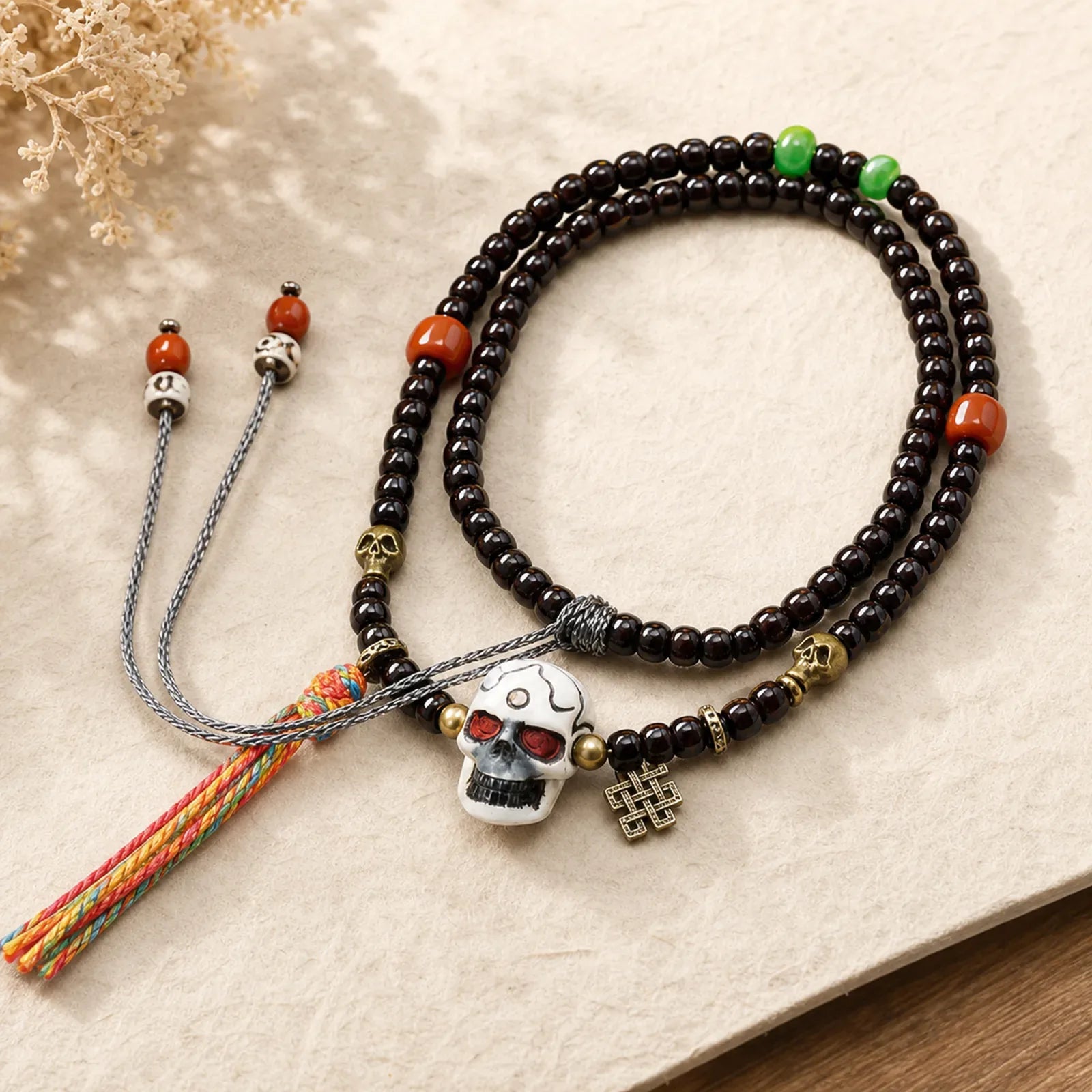 Tibet Coconut Shell The Lord of the Corpse Forest Positive Bracelet featuring Coconut Shell, The Lord of the Corpse Forest, Copper