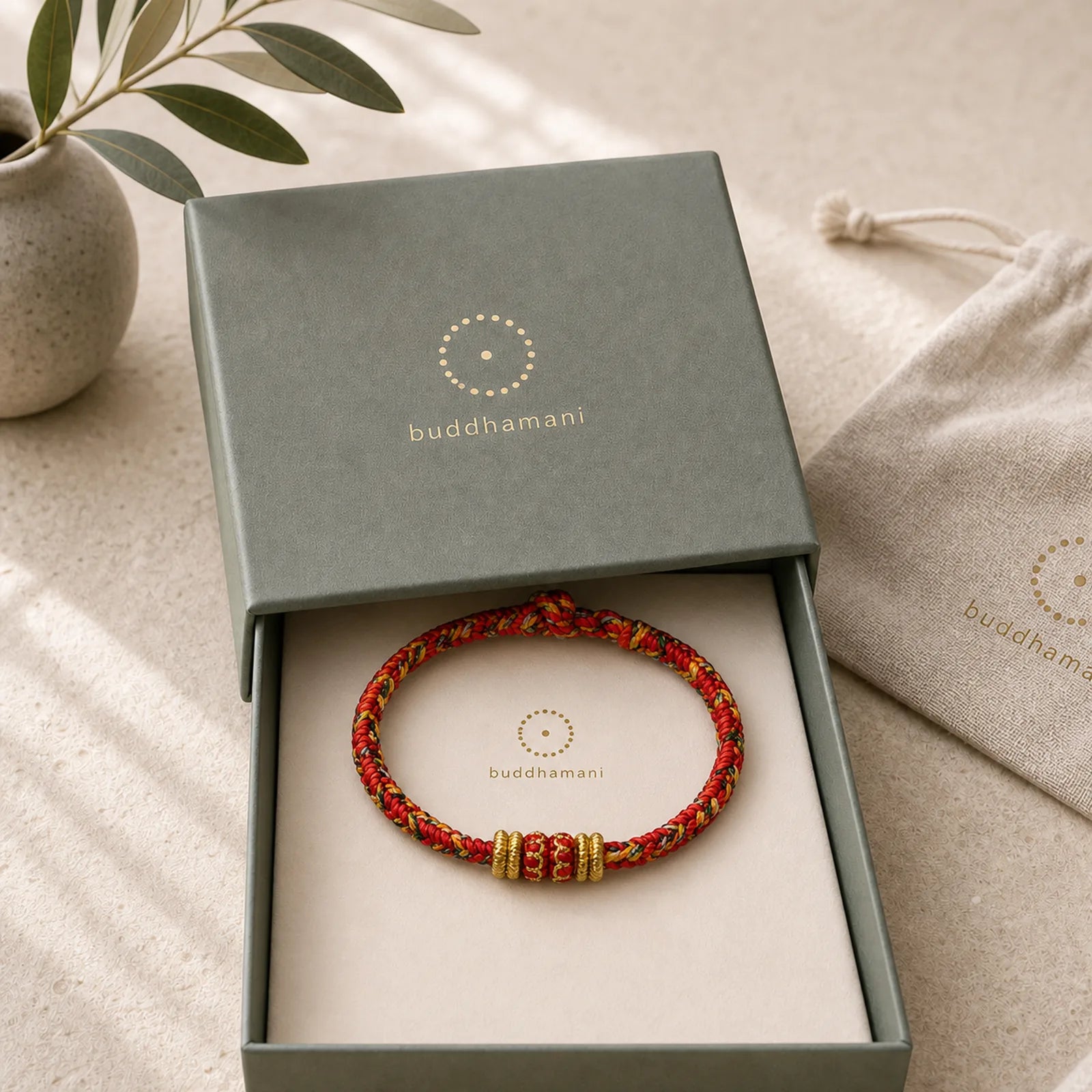 Tibet Handmade Chinese Zodiac Natal Buddha Luck Strength Braided String Bracelet featuring Dragon, Horse, Red String