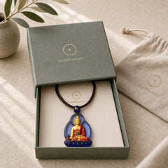 Tibet Medicine Buddha Liuli Crystal Compassion Necklace Pendant (Extra 35% Off | USE CODE: FS35) featuring Buddha Symbol