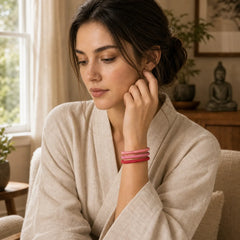 Tibetan 3Pcs King Kong Knot Protection Braided Bracelet featuring Red String