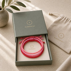 Tibetan 3Pcs King Kong Knot Protection Braided Bracelet featuring Red String