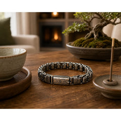Tibetan Auspicious Clouds Copper Om Mani Padme Hum Peace Metal Bracelet featuring Copper, Om Mani Padme Hum, Om