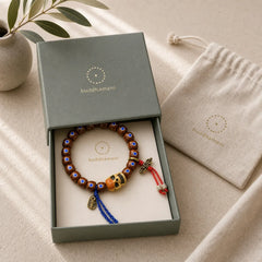 Tibetan Bone Beads The Lord Of The Corpse Forest Keep Away Evil Spirits Bracelet featuring The Lord of the Corpse Forest, Copper
