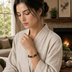Tibetan Buddha Mantra Amulet Bracelet featuring Om, Six True Words (Om Mani Padme Hum), Om Mani Padme Hum