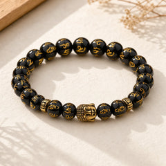 Tibetan Buddha Mantra Amulet Bracelet (Extra 35% Off | USE CODE: FS35) featuring Om, Six True Words (Om Mani Padme Hum), Om Mani Padme Hum