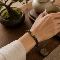 Tibetan Buddha Mantra Amulet Bracelet (Extra 35% Off | USE CODE: FS35) featuring Om, Six True Words (Om Mani Padme Hum), Om Mani Padme Hum