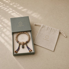 Tibetan Camel Bone Garuda Carved Protection Tassel Bracelet featuring Camel Bone, Garuda, Dragon