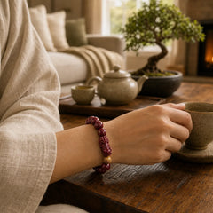 Tibetan Cinnabar Pixiu Calm Bracelet featuring Cinnabar, Pixiu