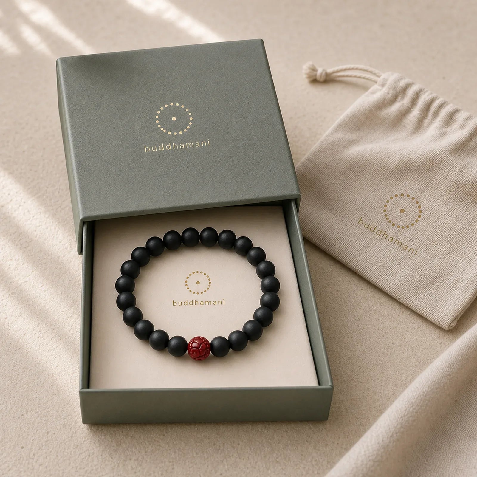 Tibetan Cypress Cinnabar Lotus Healing Bracelet featuring Cypress, Cinnabar, Lotus