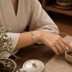 Tibetan Double Dorje Om Mani Padme Hum Buddha Swastika Vajra Strength Bracelet featuring Om Mani Padme Hum, Om, Vajra