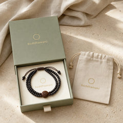 Tibetan Double Layer Cypress Bodhi Lotus Healing Bracelet featuring Cypress, Lotus, Lotus Symbol