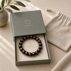 Tibetan Ebony Wood Om Mani Padme Hum Engraved Peace Bracelet featuring Ebony Wood, Ebony, Om Mani Padme Hum