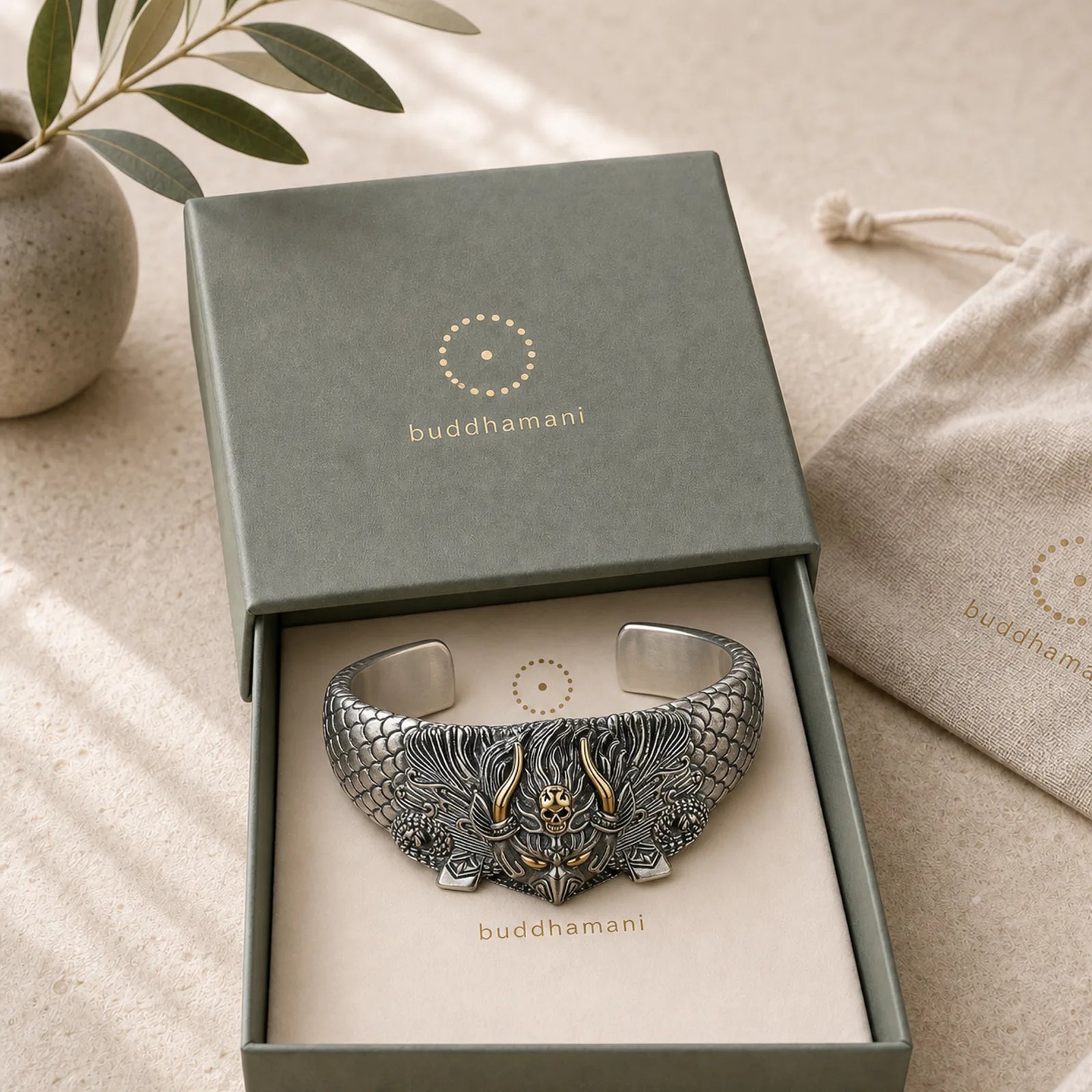 Tibetan Garuda Bird Wisdom Protection Bracelet Bangle featuring Garuda, Dragon, Copper