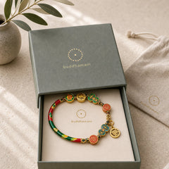 Tibetan Gourd Fortune Happiness Lion Wealth Luck Bracelet featuring Lion, Copper