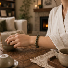 Tibetan Green Sandalwood Soothing Cure Bracelet (Extra 35% Off | USE CODE: FS35) featuring Green Sandalwood, Sandalwood