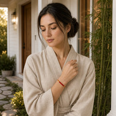 Tibetan Handmade Braid Luck String Protection Bracelet featuring Red String