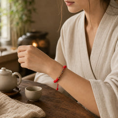Tibetan Handmade Colorful King Kong Knot Luck Braid String Bracelet featuring Red String