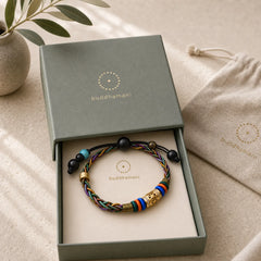 Tibetan Handmade Eight Thread Knot Copper Coin Luck Weave String Bracelet featuring Copper, Red String