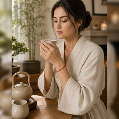 Tibetan Handmade OM Mindfulness Red String Bracelet (Extra 30% Off | USE CODE: FS30) featuring Om, Red String, Om Symbol