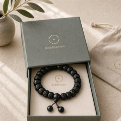 Tibetan Lightning Strike Wood Protection Bracelet featuring Lightning Strike Wood, Om Mani Padme Hum, Om