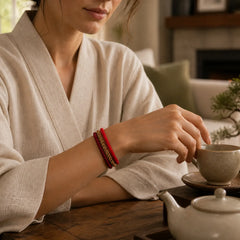 Tibetan Lucky 3 Combination Sets Red String Bracelet featuring Red String