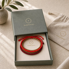 Tibetan Lucky 3 Combination Sets Red String Bracelet featuring Red String