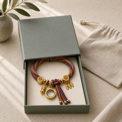 Tibetan Om Mani Padme Hum Dreamcatcher Luck Colorful Reincarnation Knot String Bracelet featuring Om Mani Padme Hum, Om, Red String