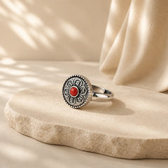 Tibetan Om Mani Padme Hum Peace Rotatable Ring featuring Om Mani Padme Hum, Om, Six True Words (Om Mani Padme Hum)