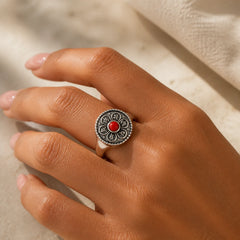 Tibetan Om Mani Padme Hum Peace Rotatable Ring featuring Om Mani Padme Hum, Om, Six True Words (Om Mani Padme Hum)