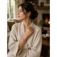 Tibetan PiXiu Heart Sutra Coin White Copper Wealth Bracelet Adjustable Bangle featuring Pixiu, Copper