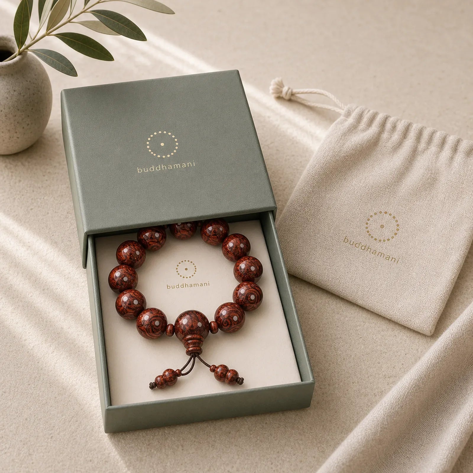 Tibetan Rosewood Warmth Bracelet (Random Type) featuring Rosewood, Chinese Knotting