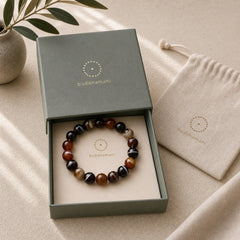 Tibetan Sardonyx Happiness Positive Bracelet featuring Sardonyx