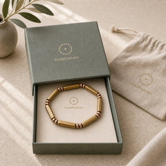 Tibetan Simple Design Copper Wealth Luck Bracelet featuring Copper