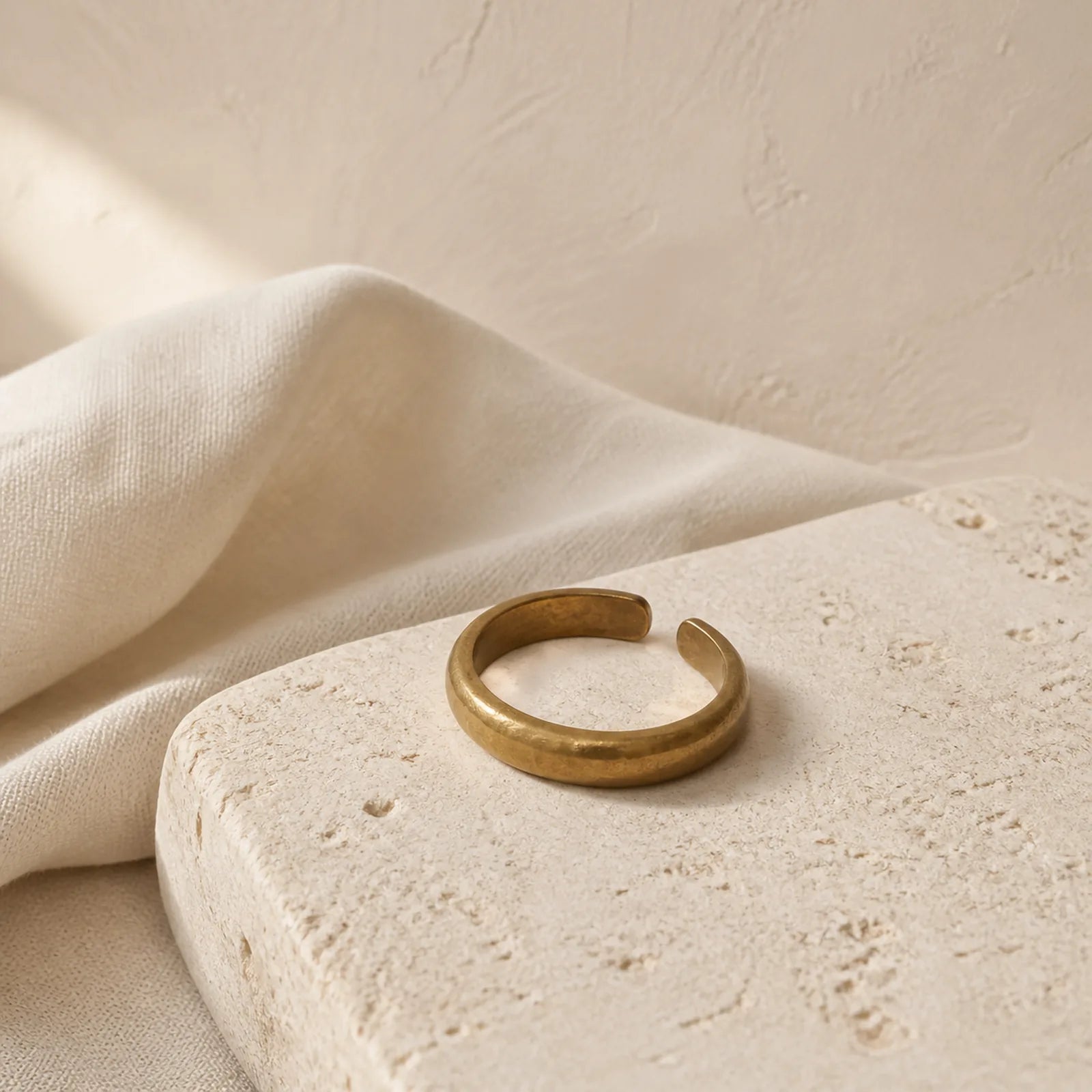 Tibetan Simple Design Copper Wealth Ring featuring Copper