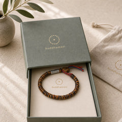 Tibetan Tiger Eye Om Mani Padme Hum Protection Power Bracelet featuring Tiger Eye, Om Mani Padme Hum, Om