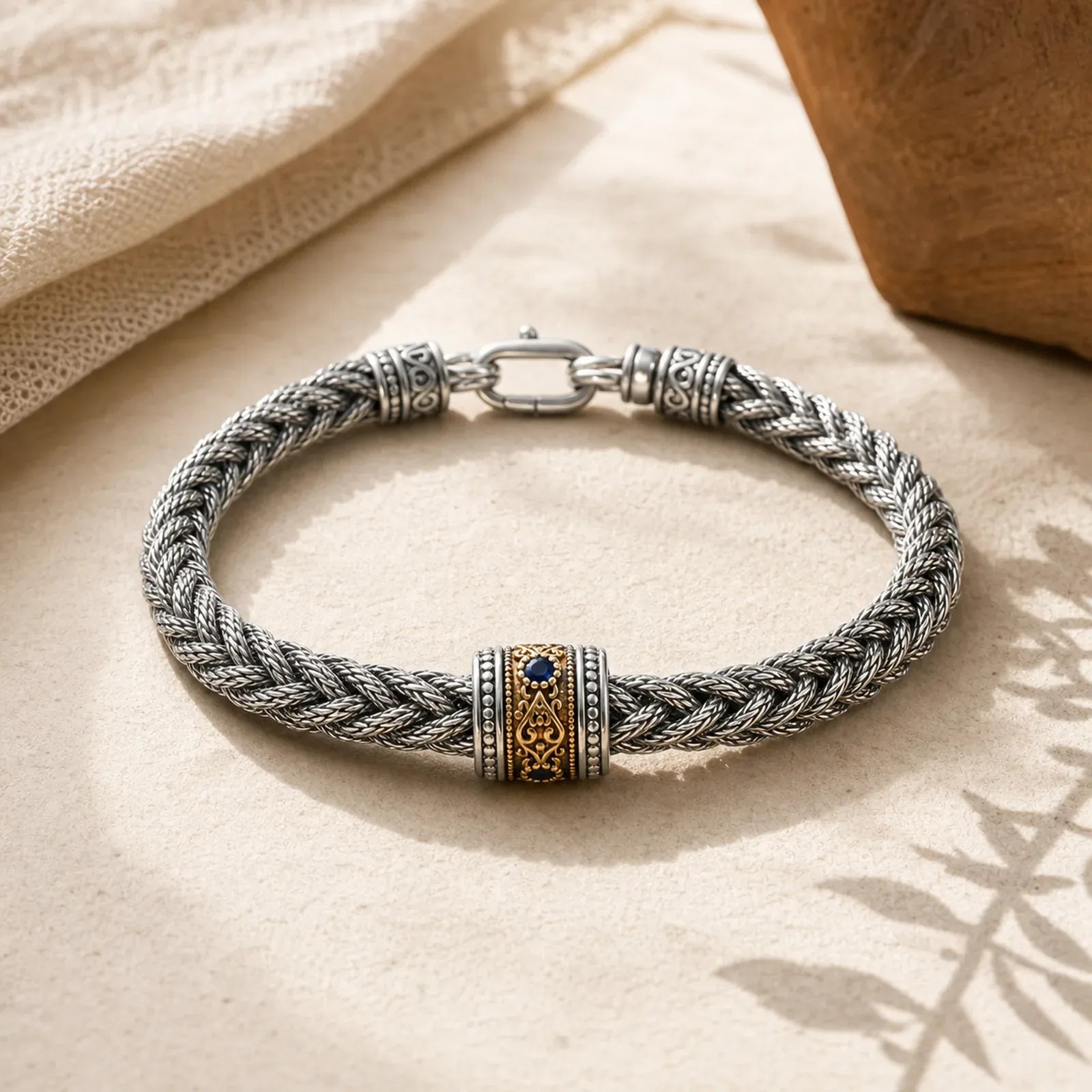 Tibetan Twisted Design Copper Wealth Buckle Rotatable Bracelet (Extra 35% Off | USE CODE: FS35) featuring Copper, Silver