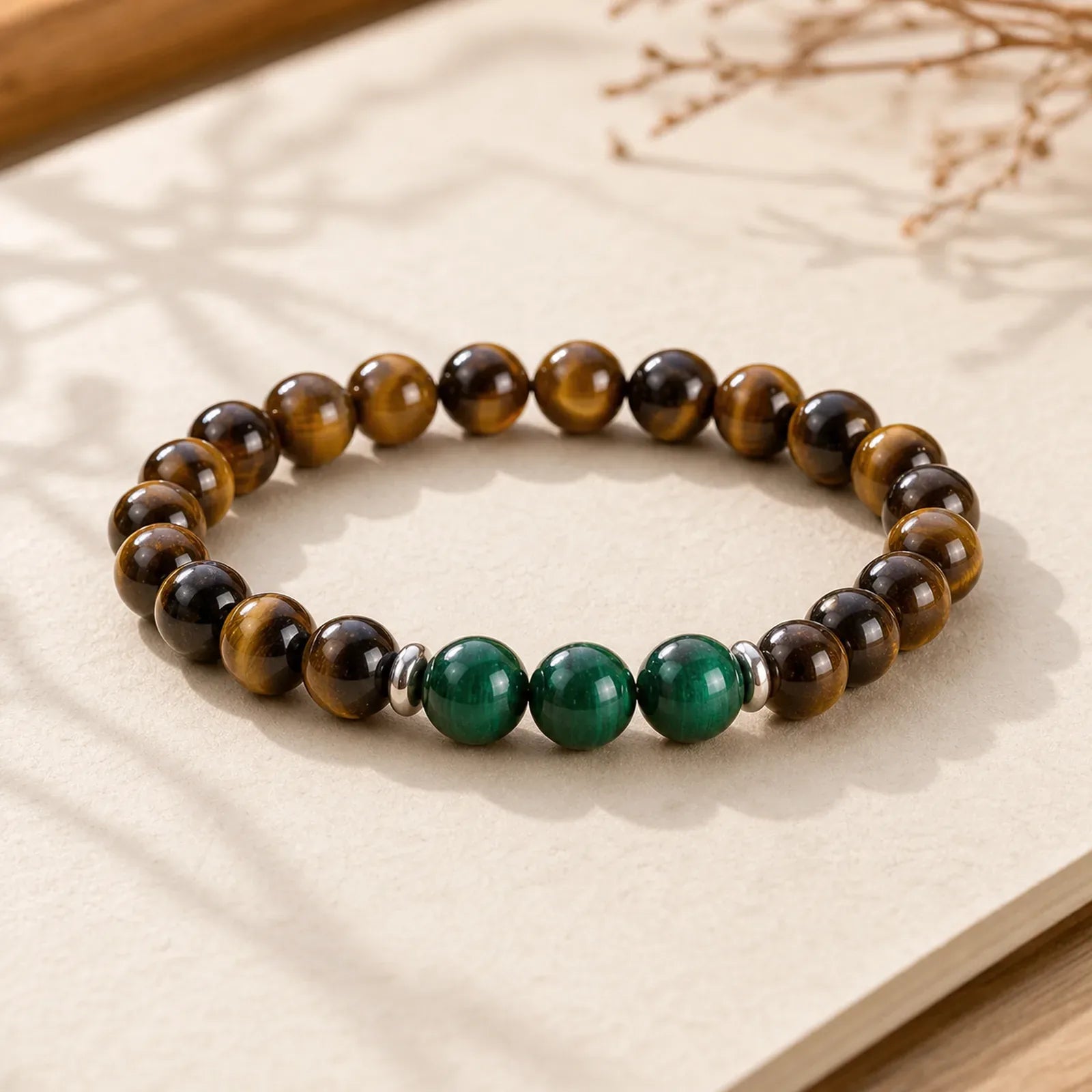 Tiger Eye Green Tiger Eye Courage Bracelet featuring Tiger Eye, Green Tiger Eye