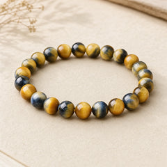 Tiger Eye Protection Courage Strength Bracelet featuring Tiger Eye