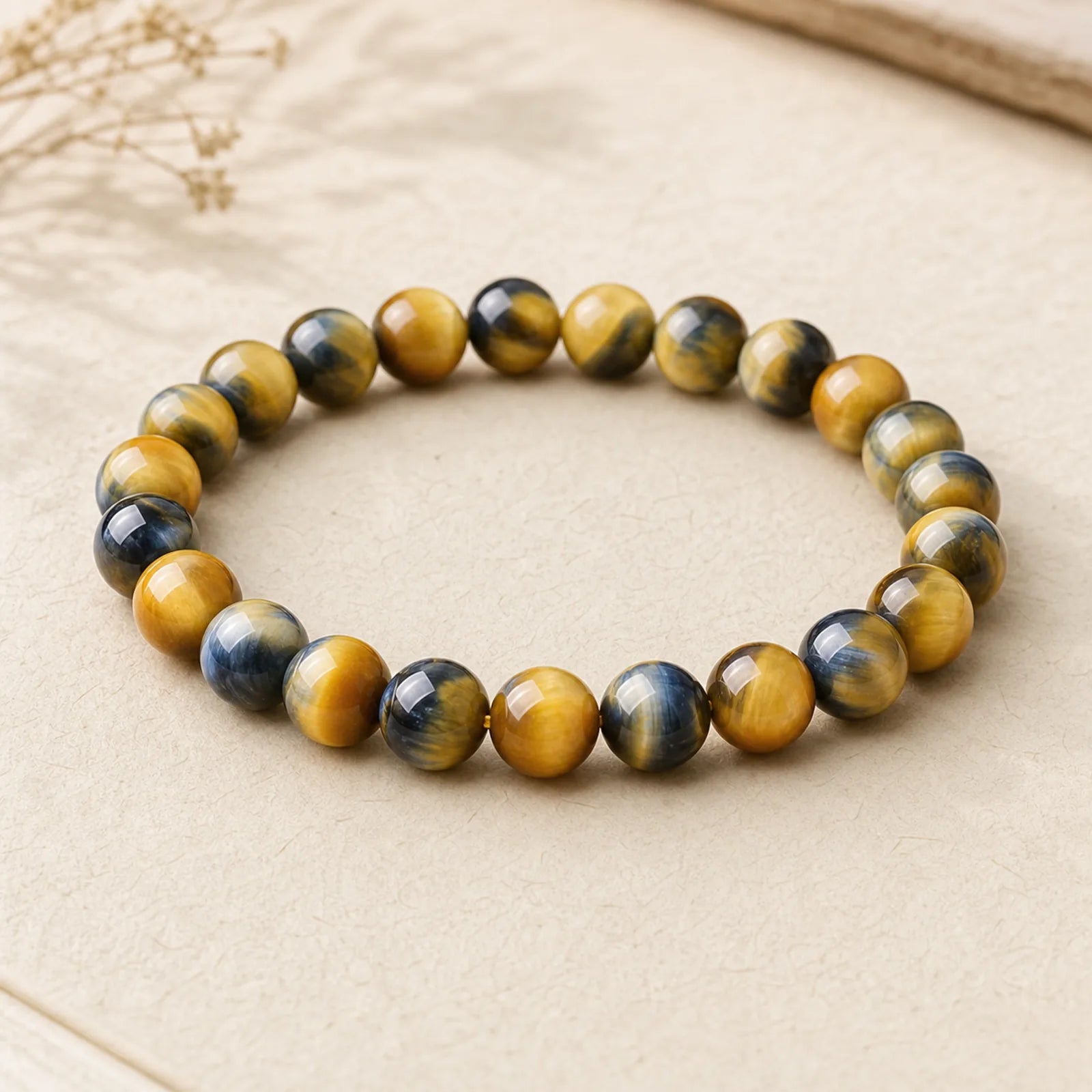 Tiger Eye Protection Courage Strength Bracelet featuring Tiger Eye
