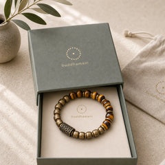 Tiger Eye Stone Copper Protection Bracelet featuring Tiger Eye, Copper