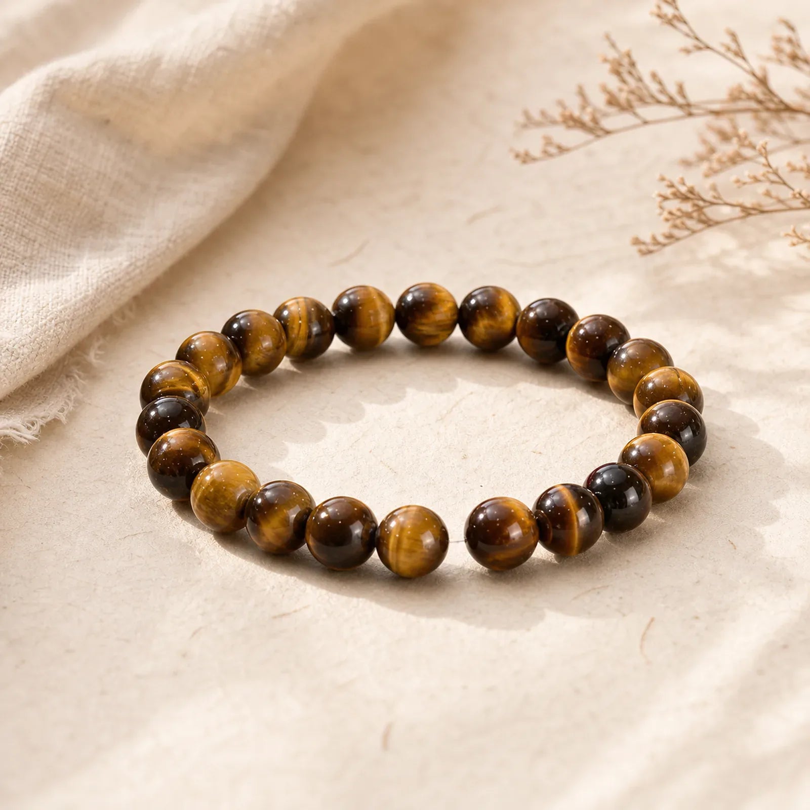 Tiger Eye Strength Bracelet featuring Tiger Eye