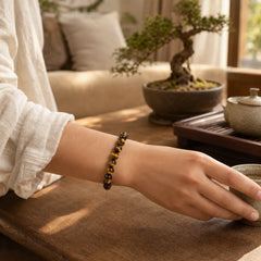 Tiger Eye Strength Bracelet featuring Tiger Eye