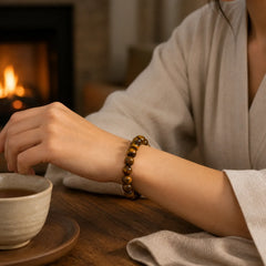 Tiger Eye Strength Bracelet featuring Tiger Eye