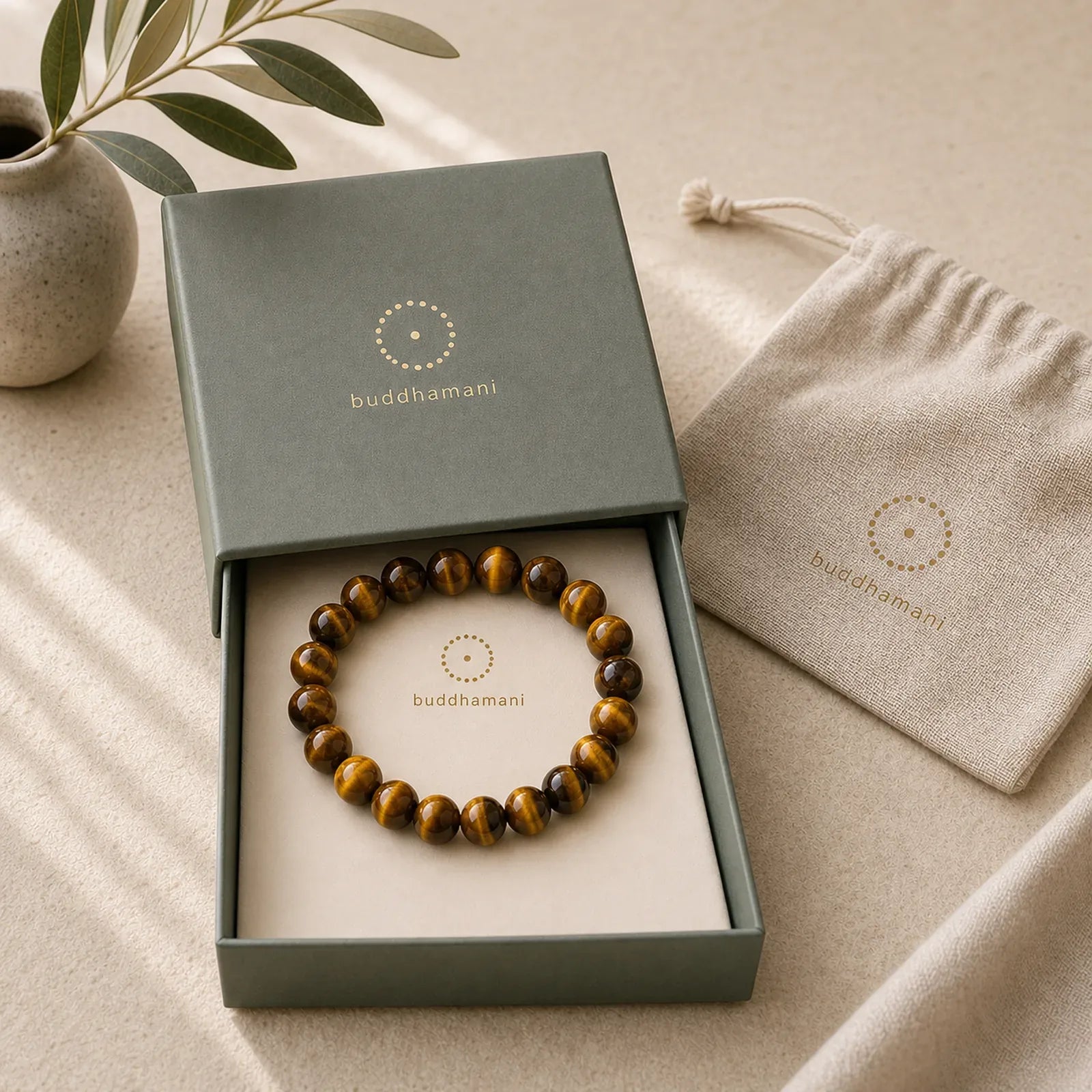 Tiger Eye Strength Bracelet featuring Tiger Eye